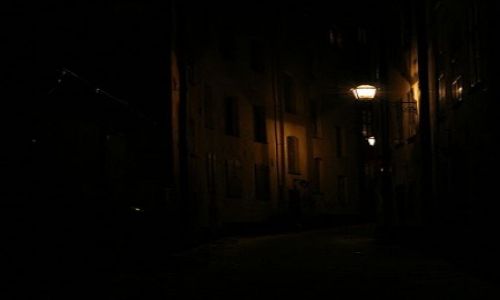 Zdjcie SZWECJA / Sztokcholm / Stare miasto / Swiatlo w tunelu