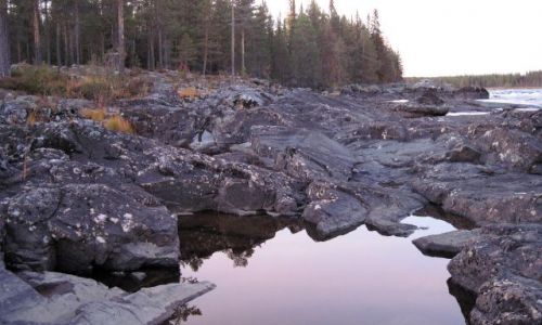 Zdjecie SZWECJA / VASTERBOTTEN-LAPONIA / GDZIE W VASTERBOTTEN / BRZEG RZEKI VINDELALVEN