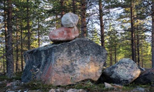 Zdjecie SZWECJA / VASTERBOTTEN-LAPONIA / OKOLICE LYCKSELE / PIRAMIDA SPENIONYCH MARZE