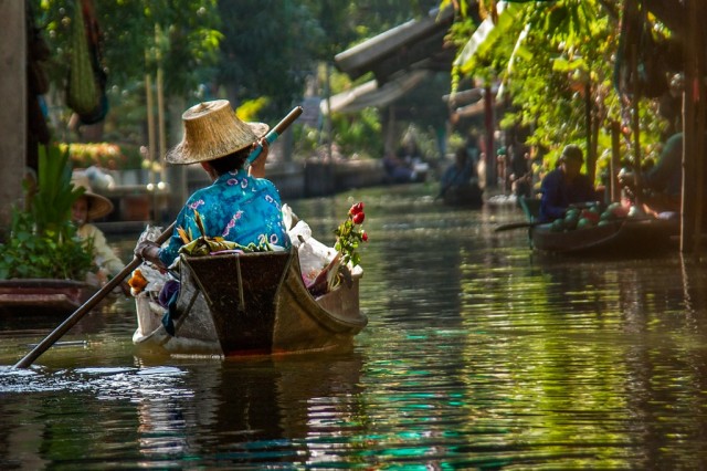 Zdjęcia Damnoen Saduak, Damnoen Saduak, Floating Market, TAJLANDIA