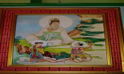 Zdjecie TAJLANDIA / Bangkok / chiska dzielnica - w wityni /  malowane na jedwabiu