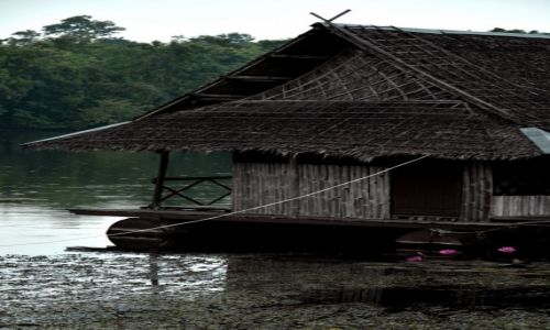 Zdjcie TAJLANDIA / Nizinia Menamu / Kanchanaburi / Domek an wodzie