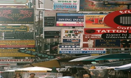 Zdjecie TAJLANDIA / - / Bangkok / Reklamowy chaos