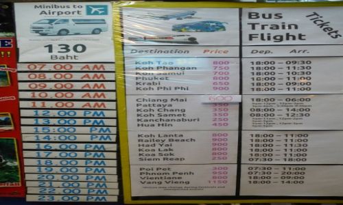 Zdjecie TAJLANDIA / Bangkok / Khao San / Bangkok - ceny busw, czas i godz. odjazdu