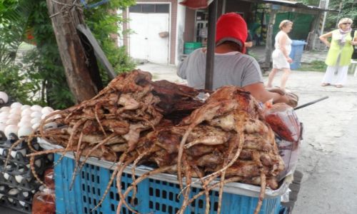 Zdjecie TAJLANDIA / Chiang Mai / straganik na trasie / przydrony przysmak