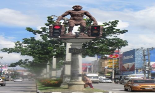 Zdjecie TAJLANDIA / Krabi / Skrzyzowanie w  Krabi / Sygnalizator ;-)