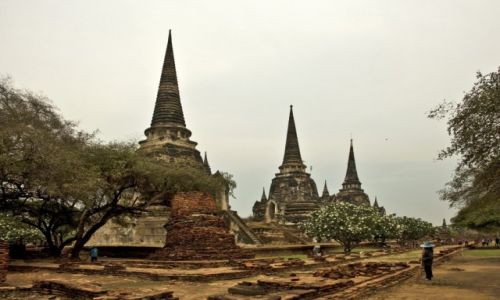Zdjecie TAJLANDIA / Ayutthaya / Ayutthaya / Wspomnienia dawnej wietnoci