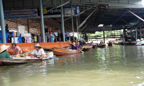 Zdj�cie TAJLANDIA / Bankok / Bankok / Targ wodny