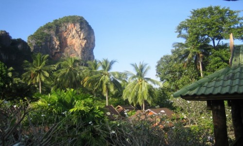 Zdjcie TAJLANDIA / Krabi / Railay Beach / Poranny widok z tarasu domku