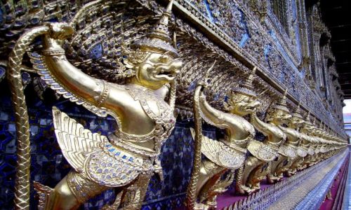 Zdjecie TAJLANDIA / Bangkok / zesp witynny / zdobnictwo wityni Szmaragdowego Buddy