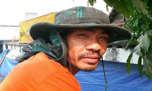 Zdjęcie TAJLANDIA / Bangkok / przy Sam Yan / Murarz na Sam Yan