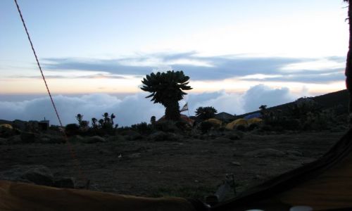 Zdjęcie TANZANIA / Afryka,  / Machame Route, Kilimanjaro - wys. 3700 / Zmierzch na Kilimanjaro