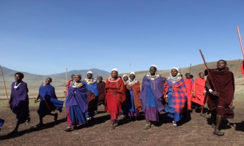 Zdj�cie TANZANIA / Afryka �rodkowa / Park Ngorongoro / Taniec Masaj�w