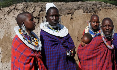 Zdjecie TANZANIA / w okolicy Ngorongoro / wioska masajska / Masajowie