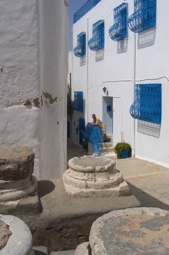 Zdjęcia: stare miasto, Sidi Bou Said, zaułki, TUNEZJA Zdjęcia: stare miasto, Sidi Bou Said, zaułki, TUNEZJA