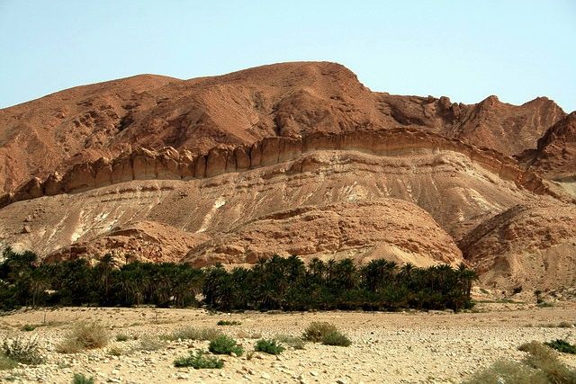 Zdjęcia: Chebika, Północna Sahara, Góra z grzbietem krokodyla, TUNEZJA Zdjęcia: Chebika, Północna Sahara, Góra z grzbietem krokodyla, TUNEZJA