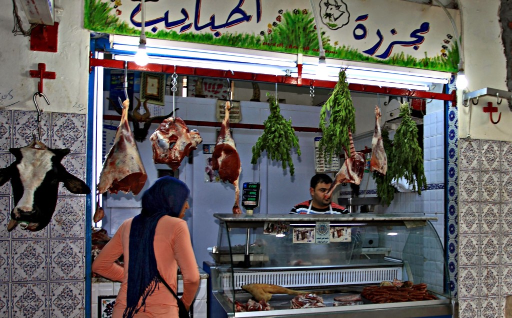 Zdjęcia: Tunis, Sklep mięsny w medynie , TUNEZJA Zdjęcia: Tunis, Sklep mięsny w medynie , TUNEZJA