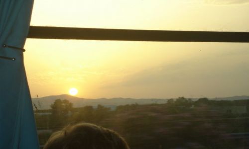 Zdjecie TUNEZJA / Tunis-okolice / Tunis-okolice / Zachód  słońca  z  autobusu