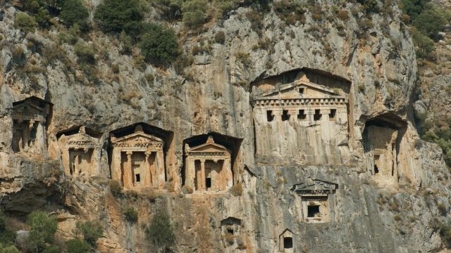 Zdjęcia: Kaunos, Dalyan, Licyjskie Grobowce, TURCJA Zdjęcia: Kaunos, Dalyan, Licyjskie Grobowce, TURCJA