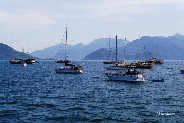 Zdjęcia: Marmaris, Morze Egejskie, Jachty w zatoce morza Egejskiego, TURCJA Zdjęcia: Marmaris, Morze Egejskie, Jachty w zatoce morza Egejskiego, TURCJA
