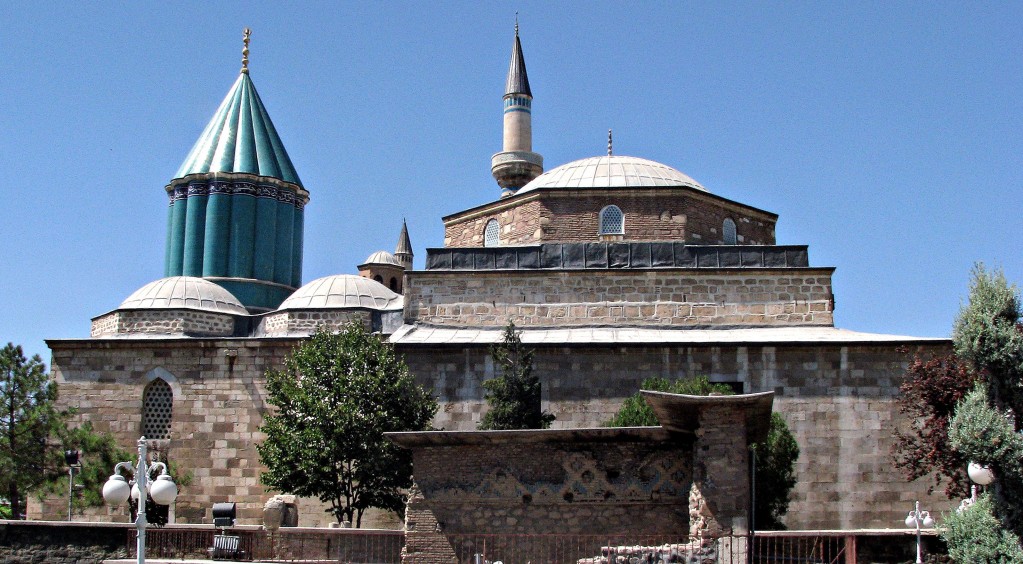 Zdjęcia: Konya, Wyżyna Anatolijska., Meczet z muzeum Mevlany., TURCJA Zdjęcia: Konya, Wyżyna Anatolijska., Meczet z muzeum Mevlany., TURCJA