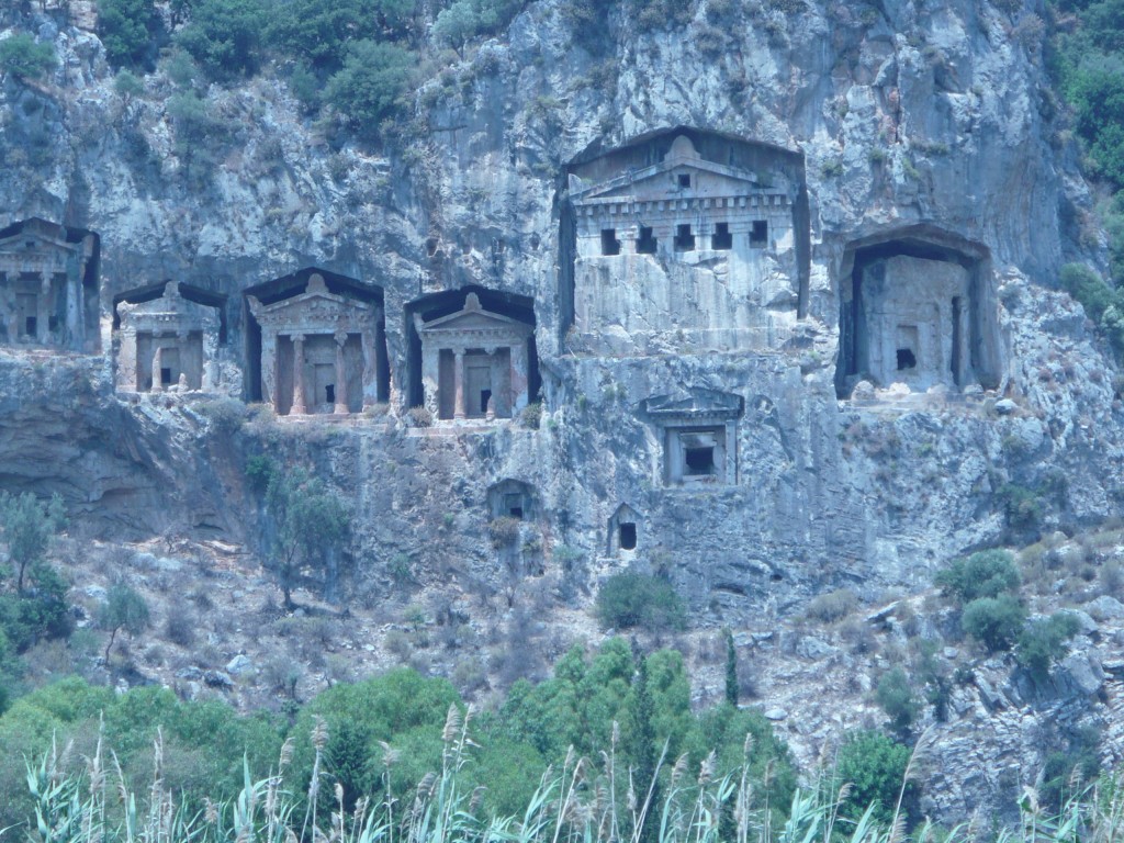 Zdjęcia: grobowce likijskie, Oludeniz, Turcja, TURCJA Zdjęcia: grobowce likijskie, Oludeniz, Turcja, TURCJA