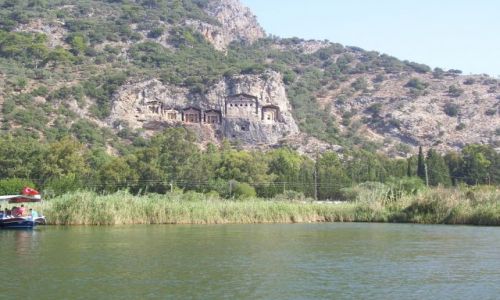 Zdjecie TURCJA / Turcja Egejska / Dalyan / grobowce likijskie