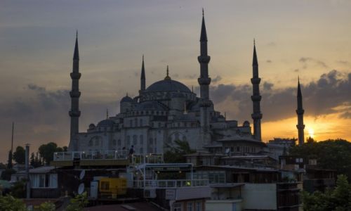 Zdjcie TURCJA / Stambu / Sultanahmet / Bkitny meczet