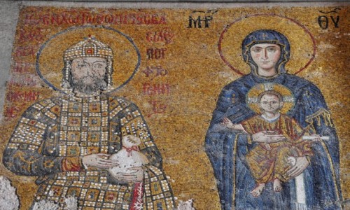 Zdjcie TURCJA / Istambu / stary Istambu / Mozaika z Hagii Sophi