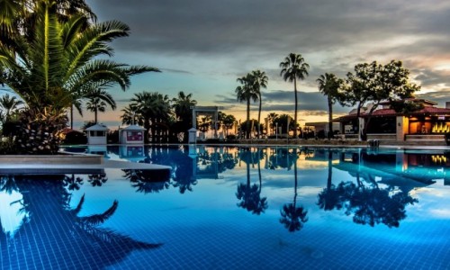 Zdjcie TURCJA / Riwiera Turecka / Belek / wieczr pod palmami