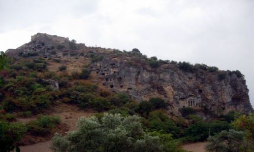Zdj�cie TURCJA / Turcja Egejska / Fethiye / grobowce w�adc�w likijskich w Tlos