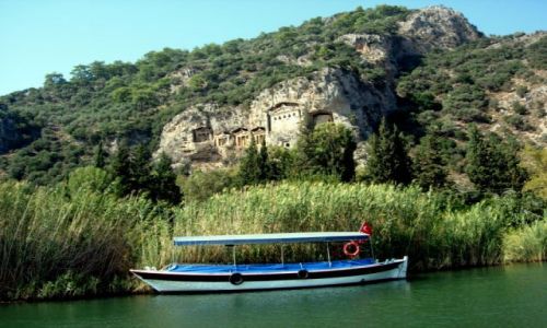 Zdjęcie TURCJA / Turcja Egejska / Dalyan / grobowce likijskie
