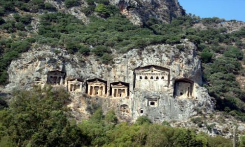 Zdjcie TURCJA / Turcja Egejska / Dalyan / grobowce wadcw likijskich