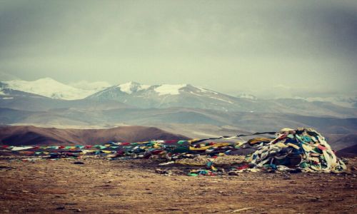 Zdjęcie TYBET / Tingri / near Tingri / Tibetan Lung Ta