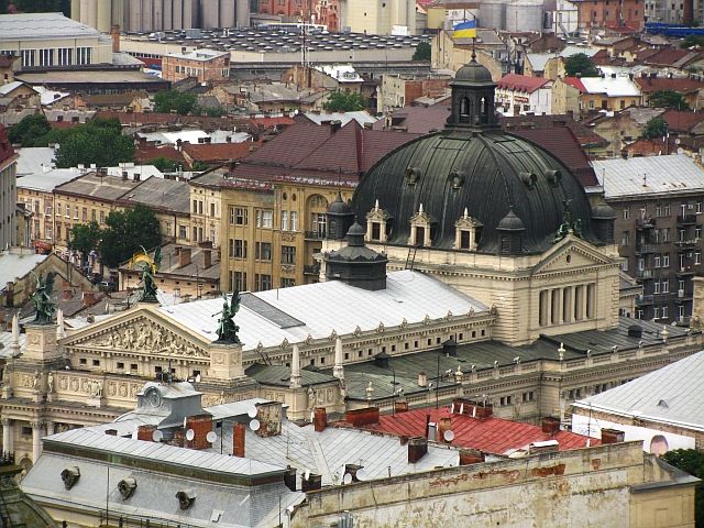 Zdjęcia: Lwów, Ukraina Zachodnia, widok z wieży ratusza, UKRAINA Zdjęcia: Lwów, Ukraina Zachodnia, widok z wieży ratusza, UKRAINA