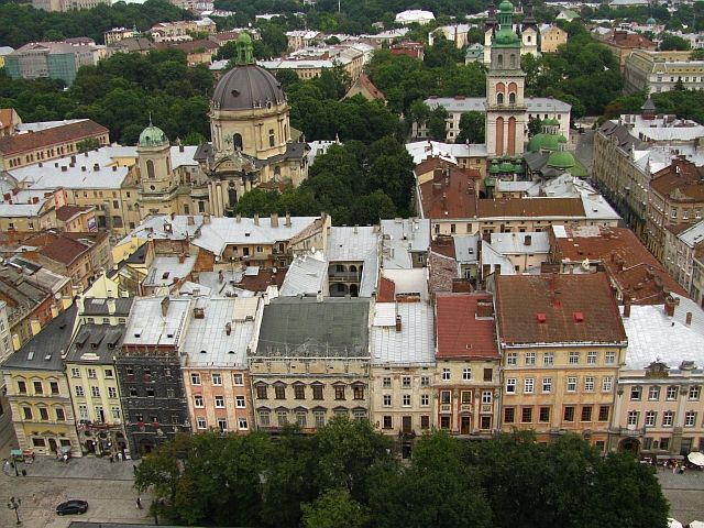Zdjęcia: Lwów, Ukraina Zachodnia, widok z wieży ratusza, UKRAINA Zdjęcia: Lwów, Ukraina Zachodnia, widok z wieży ratusza, UKRAINA