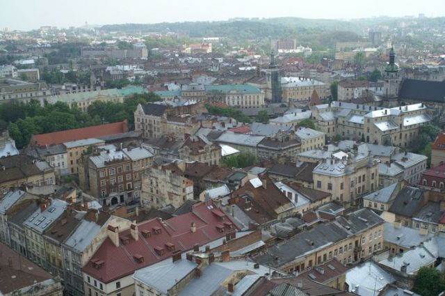 Zdjęcia: Widok z wieży ratusza, Lwów, Panorama Lwowa, UKRAINA Zdjęcia: Widok z wieży ratusza, Lwów, Panorama Lwowa, UKRAINA