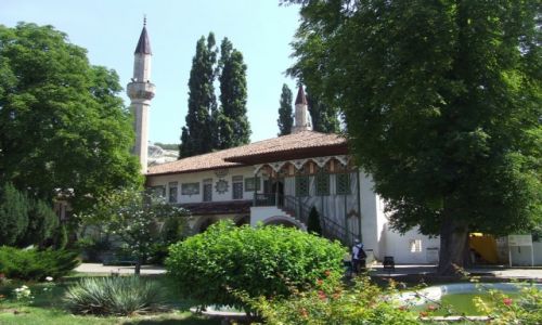 Zdjecie UKRAINA / Krym / Bakczysaraj / dziedziniec paacu chanw