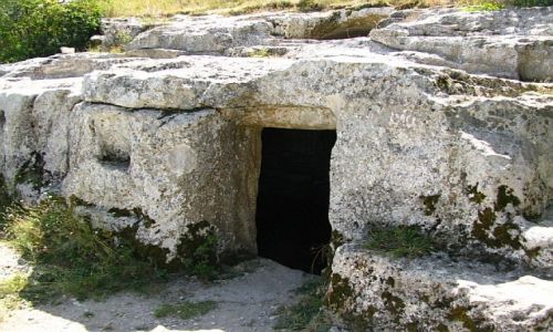 Zdjcie UKRAINA / Krym / Twierdza Tepe Kermen / bizantyjska cerkiew