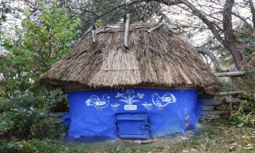 Zdjcie UKRAINA / Kijw / Muzeum narodowej architektury, Pirogowo / Niebieska chatka