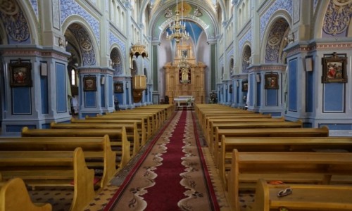 Zdjcie UKRAINA / Obwd iwanofrankiwski / Koomyja / Koci pw. w. Ignacego Loyoli, wntrze