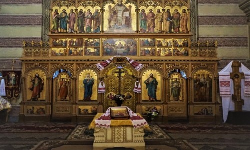 Zdjcie UKRAINA / Czerniowce  / Uniwersytet Narodowy im. Jurija Fedkowycza / Cerkiew seminaryjna, ikonostas