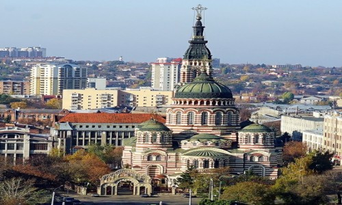 Zdjcie UKRAINA / Charkw /  Z dachu Urzdu Miejskiego / Sobr Zwiastowania