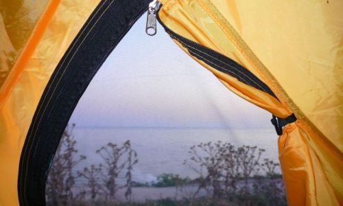 Zdjęcie UKRAINA / Delta Dniepru / Ok Kamianki / widok z namiotu