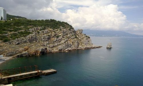 Zdjecie UKRAINA / krym / Jata -widok z jaskczego gniazda / morze czarne i gry