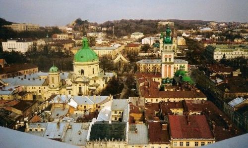 Zdjcie UKRAINA / Podole - zachodnia Ukraina / Lww / pamorama miasta z wiey Ratusza Miejskiego