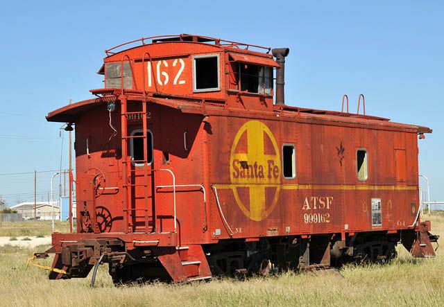 Zdjęcia: Fort Stockton, Texas, Red caboose, USA Zdjęcia: Fort Stockton, Texas, Red caboose, USA
