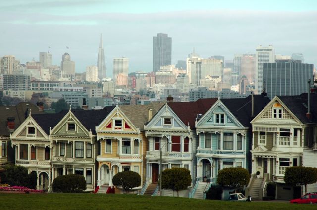 Zdjęcia: san francisco, alamo square, painted ladies, USA Zdjęcia: san francisco, alamo square, painted ladies, USA