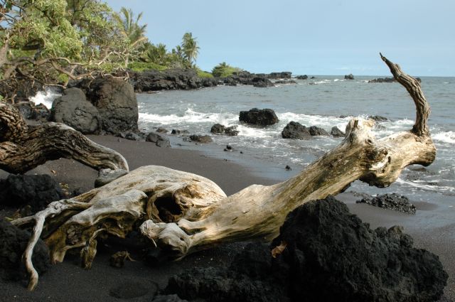 Zdjęcia: Hana Bay, Hawaje/Maui, Czarna plaża, USA Zdjęcia: Hana Bay, Hawaje/Maui, Czarna plaża, USA