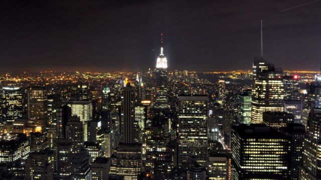 Zdjęcia: Nowy Jork, NY, Manhattan nocą, USA Zdjęcia: Nowy Jork, NY, Manhattan nocą, USA
